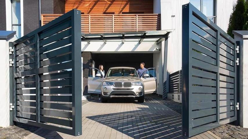 распашные ворота в Новотитаровской